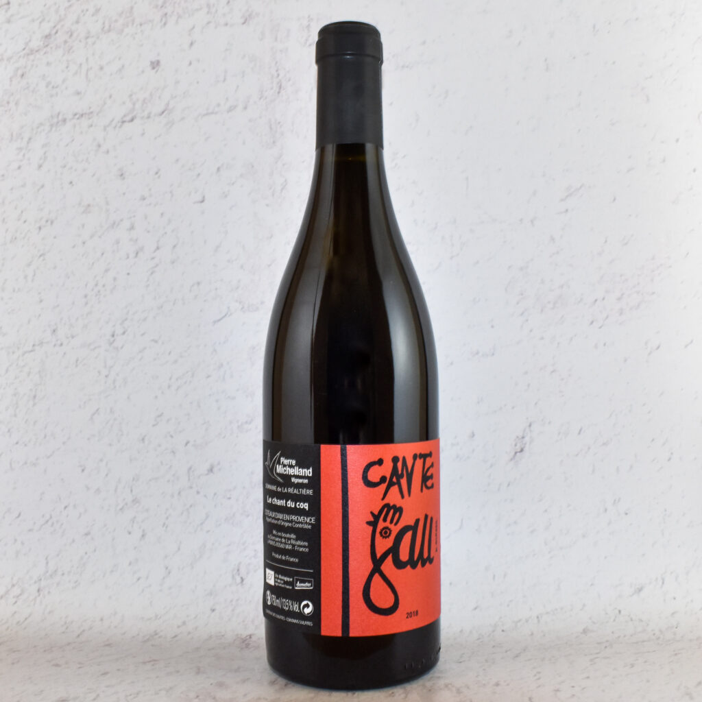 cante gau domaine de la réaltière - vin rouge biodynamique de provence