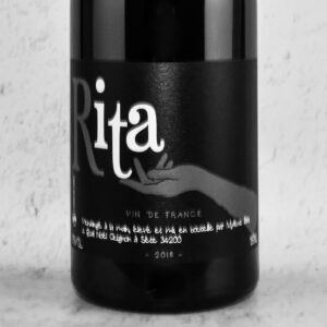 vin rouge naturel de mylène bru dans le languedoc - étiquette rita 2018