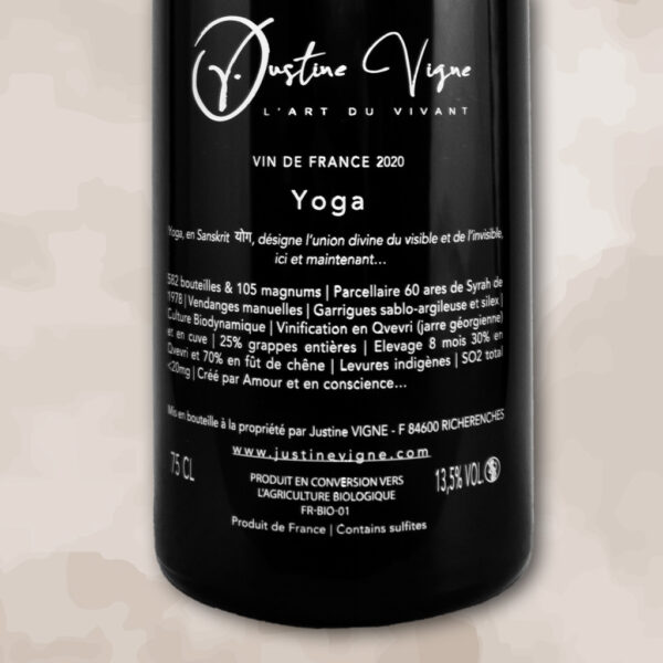 Yoga - vin nature - justine vigne