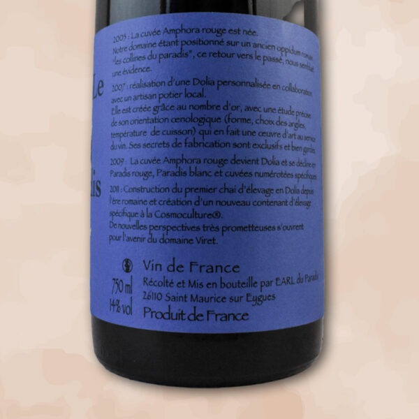 Dolia paradis - vin naturel - Philippe Viret