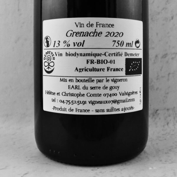 vin biodynamique grenache