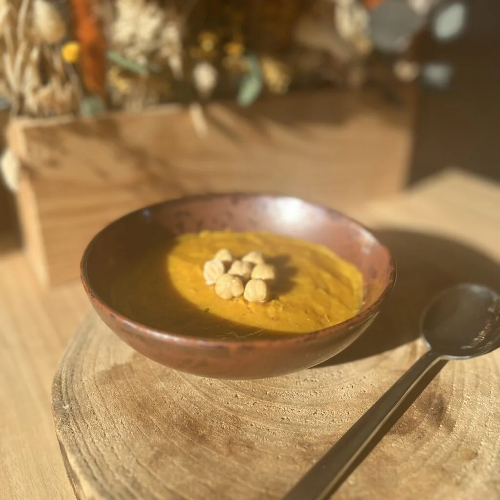 Velouté de butternut accord vin nature