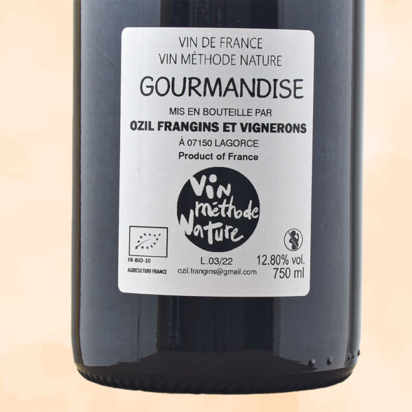Gourmandise - vin naturel - domaine ozil