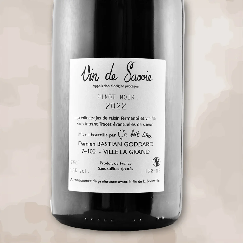 Ton Rouge d'élevage Vin de Savoie, Ca Boit Libre - Le Passeur de Vin