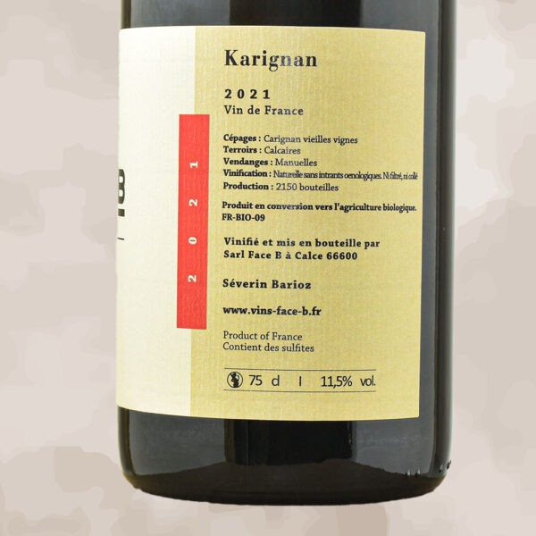karignan - vin nature - face b