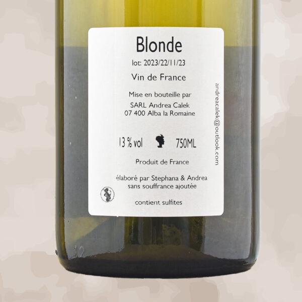 blonde - vin nature - andrea calek