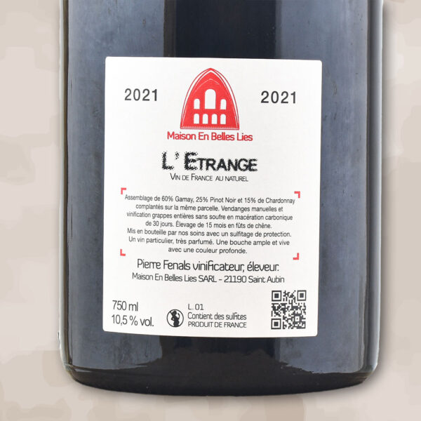 l etrange - vin nature de bourgogne - pierre fenals maison en belles lies