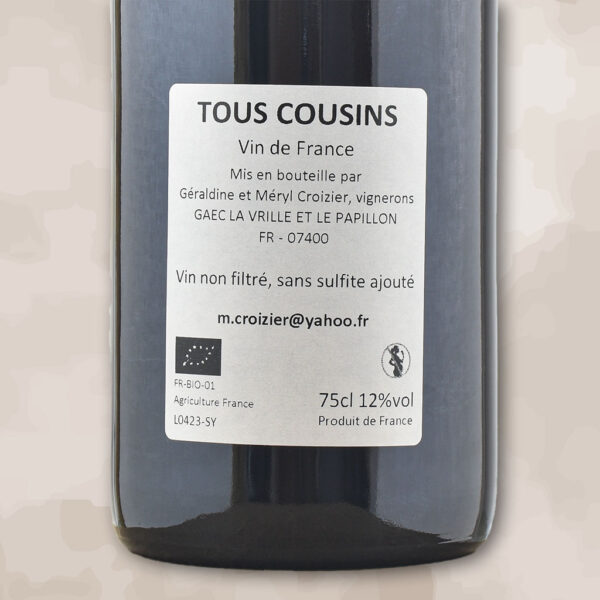 tous cousins - vin nature - la vrille et le papillon