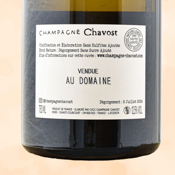 blanc assemblage - champagne nature - champagne chavost