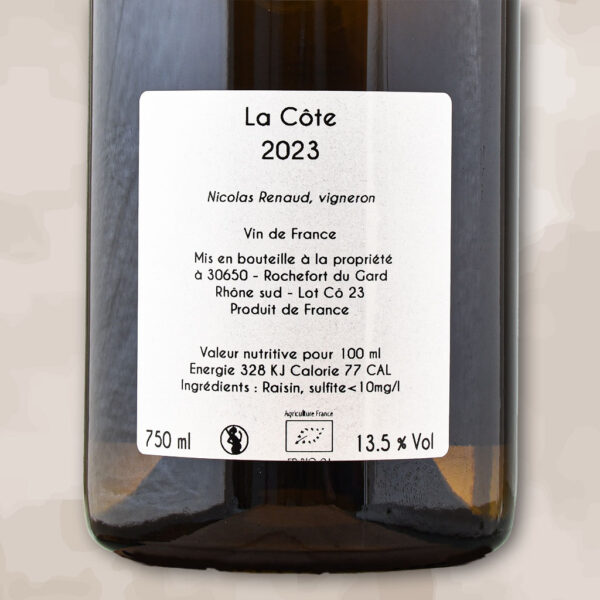 la cote - vin naturel - nicolas renaud le clos des grillons