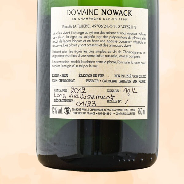 tuilerie lv - champagne nature - domaine nowack