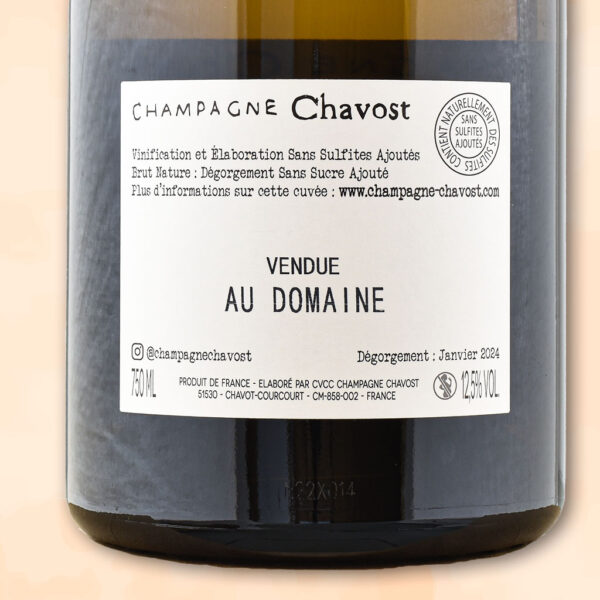 blanc de meunier - champagne nature - champagne chavost