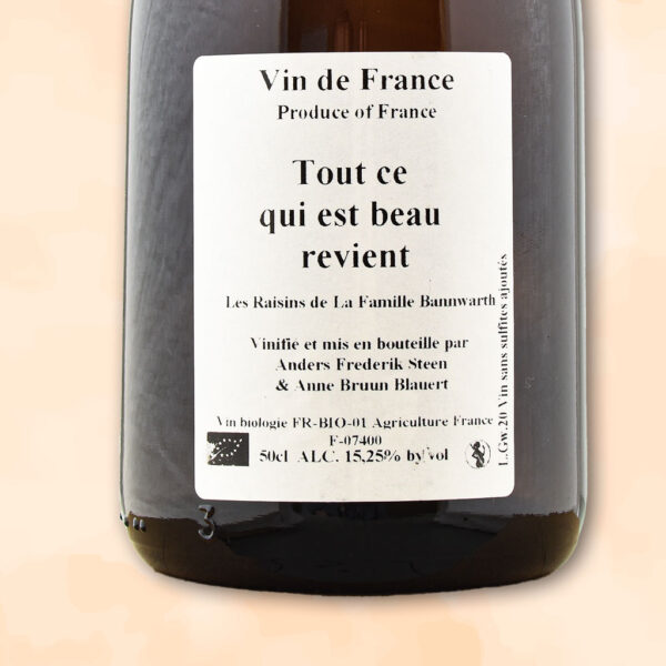 tout ce qui est beau revient - vin nature - anders frederik steen