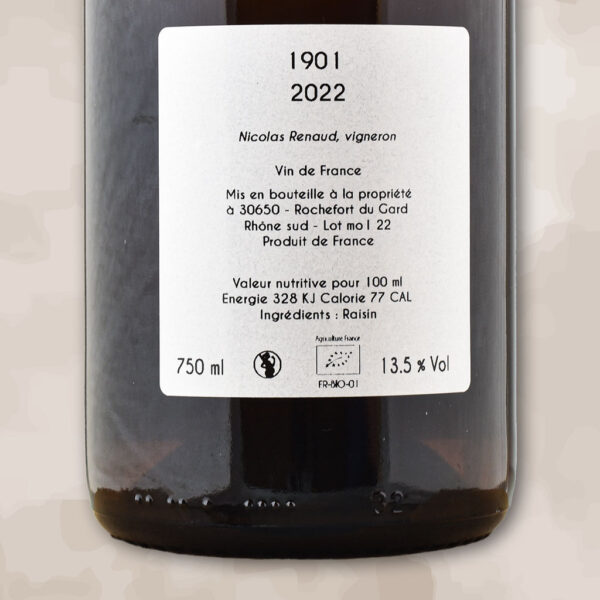 1901 - vin nature - nicolas renaud clos des grillons