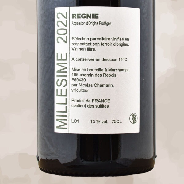 la haute ronze regnie - vin nature - nicolas chemarin