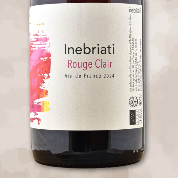 rouge clair - vin nature - domaine inebriati victor beau