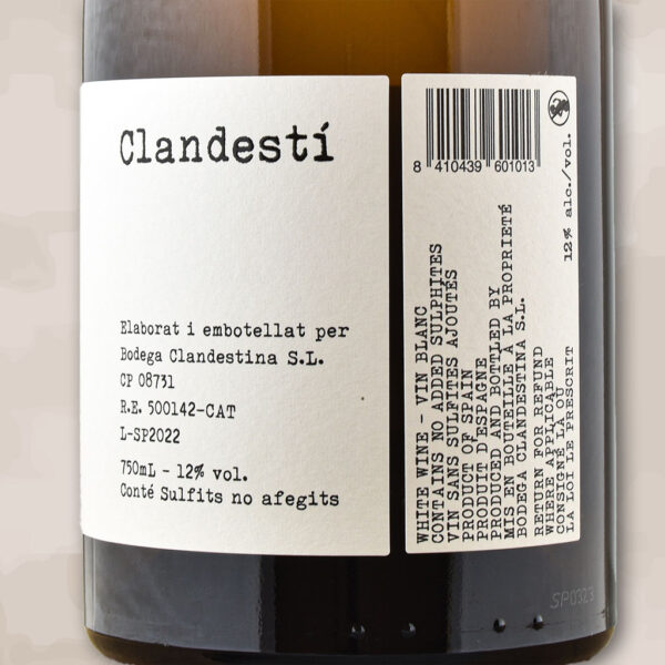sense papers - vin nature espagne - bodega clandestina