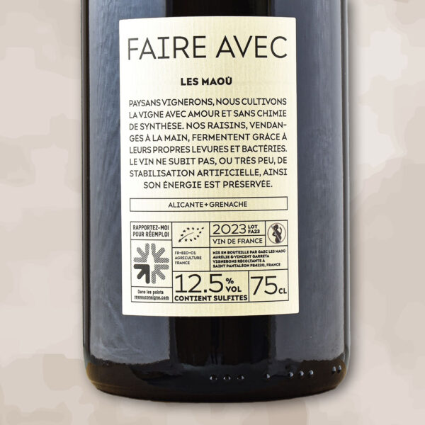 faire avec - vin nature du luberon - les maou